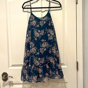 Blue floral dress